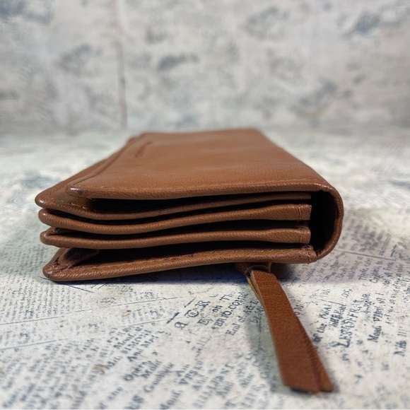 Spikes And Sparrow brown Leather Accordion card wallet with outer pockets - Picture 5 of 13